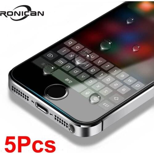 5Pcs Full Cover Tempered Glass for iPhone 12 Pro MAX 12 mini Protective glass screen protector film for iPhone 5 5S 5C SE 4 4S