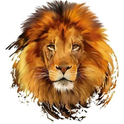 1pcs Tiger Lion Patches T-shirt Press Heat Transfer Sticker A-level Washable Iron On Appliques For T-shirt Dresses Decoration