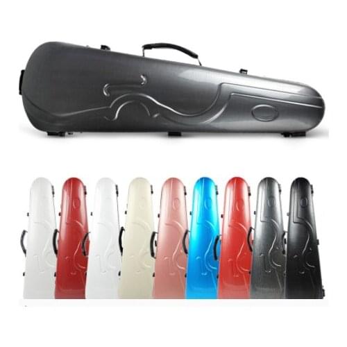 4/4 Full Size Violin Case Carbon Fiber Hard Box Protect Carry Violin Cases Black