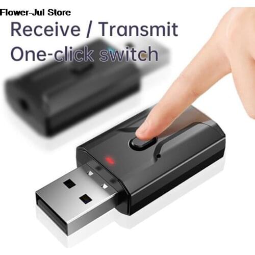 4 in 1 5.0 Bluetooth Adapter USB Wireless Bluetooth Transmitter Receiver Music Audio for PC TV Car Hands-free 3.5mm
