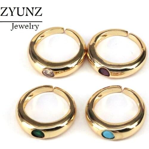 5PCS, Metal Rings Jewelry Cute CZ Ring Decoration CZ Rings For Women