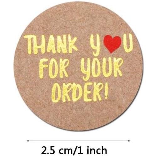 500pcs Kraft Thank You for Your Order Stickers Wedding Seal Labels Scrapbooking F1CC