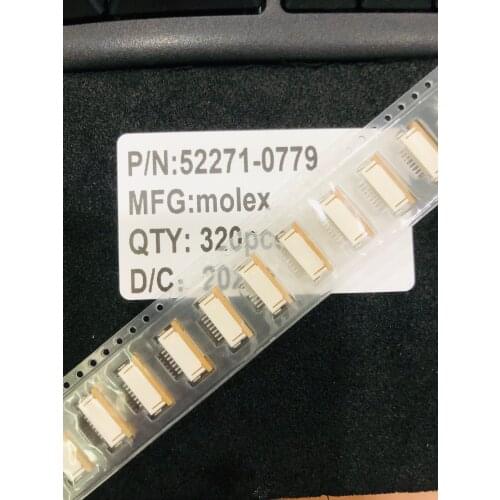 52271-0779 7 Position FPC Connector Contacts, Bottom 0.039" (1.00mm) Surface Mount, Right Angle