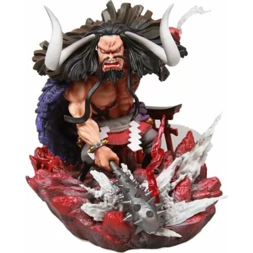 Anime One Piece Four Emperors Pirates Kaido Battle Ver. PVC Action Figure GK Statue Collectible Model Kids Toys Doll 18CM