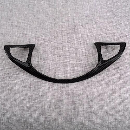 Car Black Carbon Fiber Style ABS Steering Wheel Trim Cover Frame Fit For Mercedes Benz E C GLC CLA Class W213 W205 X253