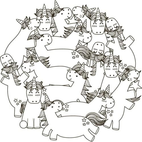 AZSG Funny Unicorn Clear Stamps For DIY Scrapbooking/Card Making/Album Decorative Silicone Stamp Crafts