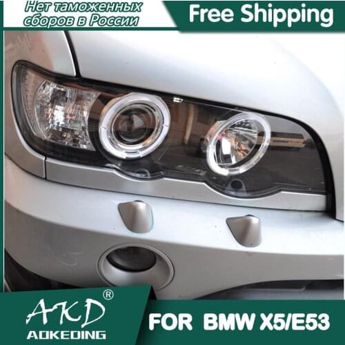 For Car BMW X5 E53 Headlights 1998-2003 DRL Day Running Light LED Bi Xenon Bulb Fog Lights Car Accessory BMW X5 E53 Head Lamp