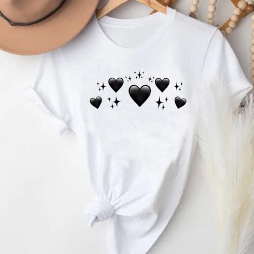 T-shirts Women Cartoon Love Happy Valentines Day Fashion 90s Fashion Clothes Stylish Tshirt Top Lady Print Girl Tee T-Shirt