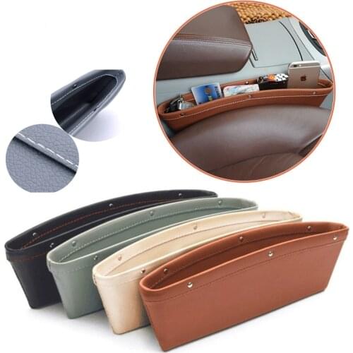 Car Gap Slit Pocket Pu Leather Seat Gap Storage Bag Car Organizer Box For Phones Cards Dropshipping