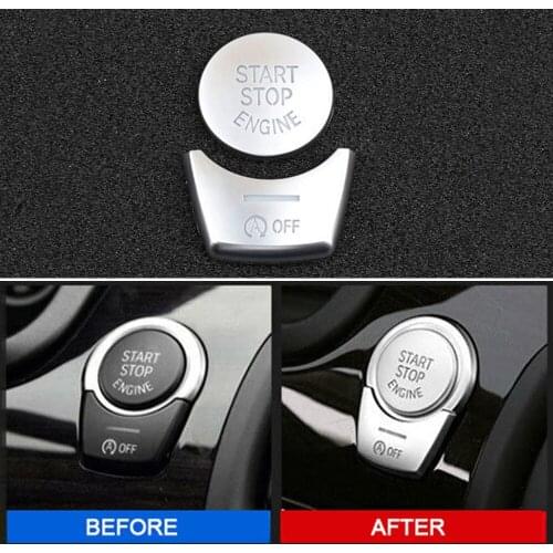 Parts Button Cover For BMW 5 / 6 / 7 Series F10 GT F07 2011-2017 Switch 2pcs Accessories Chrome