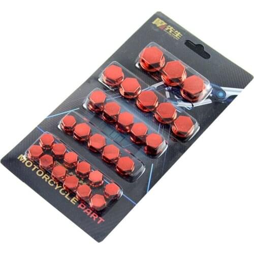 30 Pcs Various Sizes Car Motorcycle Modified Parts Head Screw Cover Anti-Rust Protection Covers Bolt Exterior Decoration