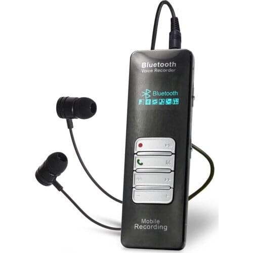 MP3 audio recorder with bluetooth mobile phone call recording voice activation recording password