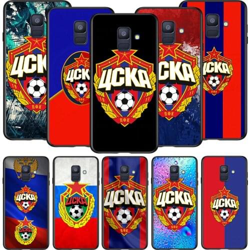 PFC CSKA Moscow Football Team For Samsung Galaxy A8 A9 A7 A750 A6 A5 A3 A6S A8S Star Plus 2016 2017 2018 Black Soft Phone Case