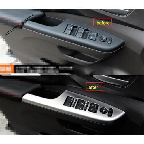 Yimaautotrims Inside Door Handle Panel Sticker Surround Window Switch Trim 4 Pcs / Set Fit For Honda CRV 2015 2016 ABS