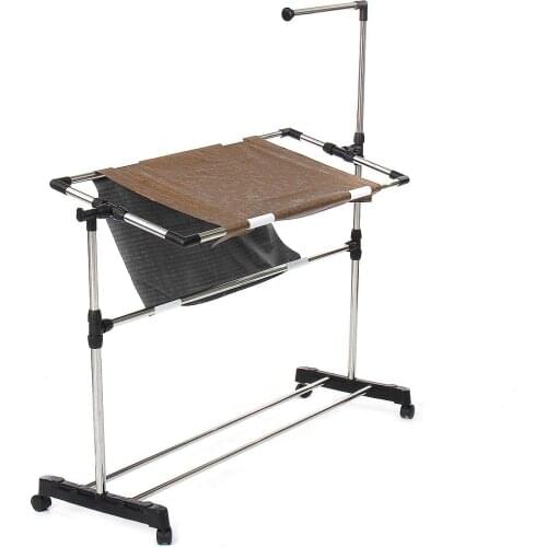 Stainless Steel Cross Stitch Frame tool Adjustable Chinese Cross Stitch Embroidery Floor Stand & Clothes Hanger stand Household