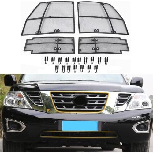 New accessories For NIssan Patrol Armada Y62 2012-2015 2016 2017 2018 2019 Grille Insect Screening Mesh Front Grille Net 4PCS
