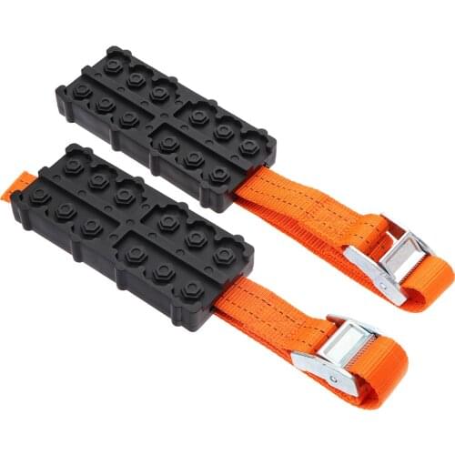 Pair Universal Snow Chain Wheel Tire Anti-skid Emergency Snow Chains For Ice / Snow / Mud / Sand Road Truck SUV Car Accessories