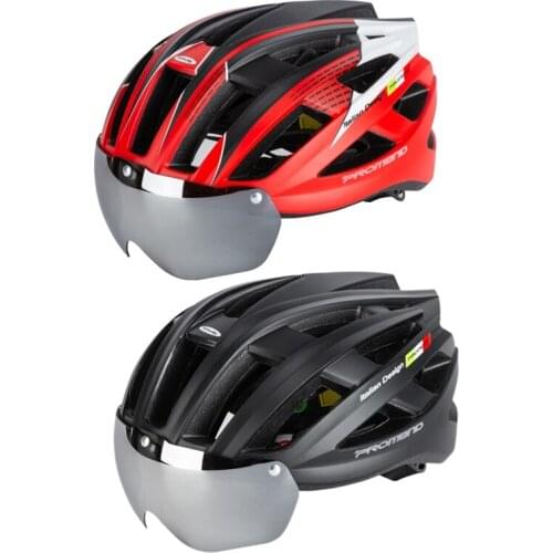 PROMEND Road Bike Helmet Ultralight Integrally Bicycle Helmets for Men Women with Magnetic Goggles
