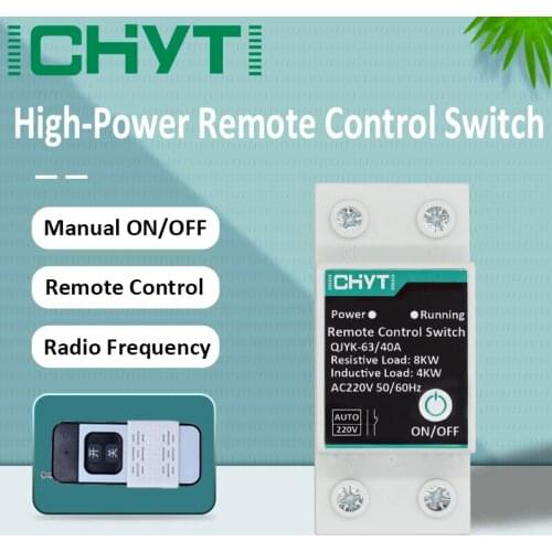 315Mhz High Power Wireless Remote Control Switch AC220V 40A 63A 1000M For Factory Farm Office Exhaust Fan/Pump/Heater/Light