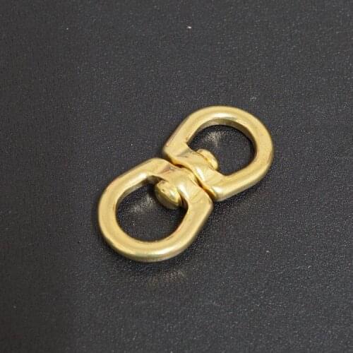 SK901) 2pc Solid Brass double-ring Leathercraft Hardware