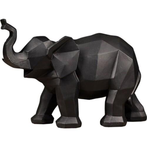 Nordic Geometric Origami Elephant Home Decoration Furnishings Animal Sculpture Living Room TV Cabinet Display Artware Ornaments
