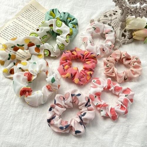 Super Fairy Chiffon Strawberry Mesh Large Intestine Ring Ins Girls Heart Large Intestine Hairband Headband Hair Female