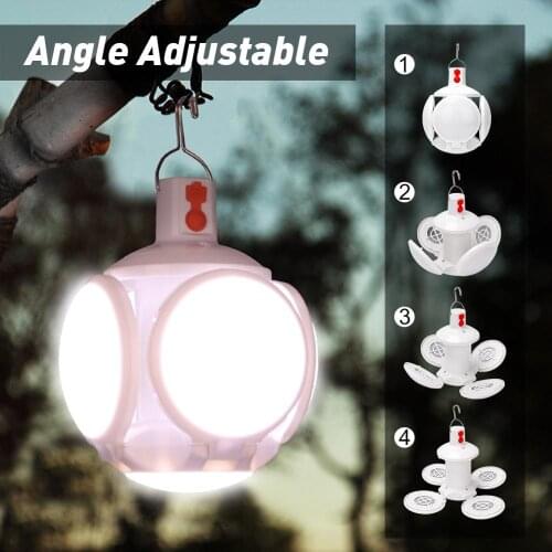 LED Football Lamp 5 Mode Working Light Camping Flashlight Waterproof Torch Built-in Battery LED Lantern with Hook Emergency Lamp