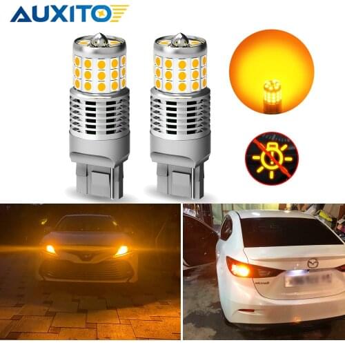 2Pcs T20 7440 W21W LED Yellow Canbus Rear Front Turn Signal Light for Mazda 3 6 5 2 CX-5 CX-3 CX-7 CX-9 MPV Indicator Lamp 1156