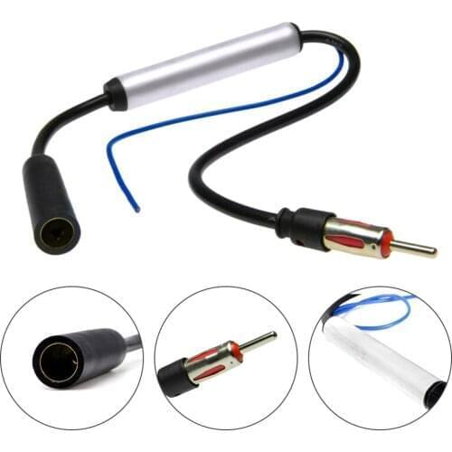 12V Inline Car Antenna Aerial Radio AM & FM Inline Signal Amplifier Amp Booster Wire Equipment Kit