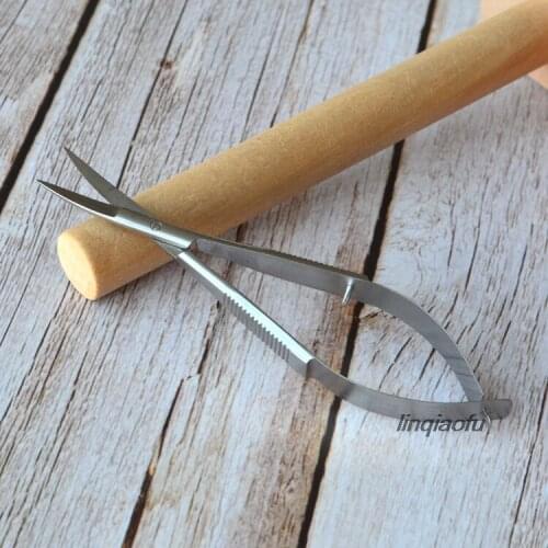 High quality original imported stainless steel warped edge thread scissors, yarn cutter 4.5 inches long