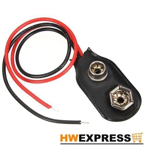 10 PCS hot Wired 9V Battery Clip Connector 11CM