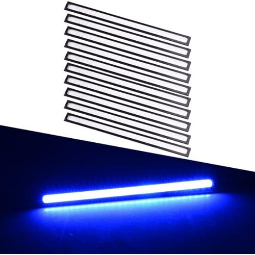 10Pcs Universal Car 12V 6W DRL Daytime Running Lights Strip Day Driving COB LED 6000K-8000K 17cm Slim