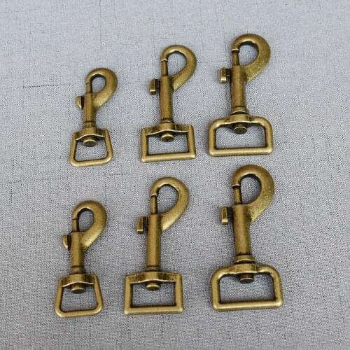 10 Pcs/Pack 15mm 20mm 25mm Carabiner DIY Bag Dog Leash Belt Straps Bronze Lead Clasp Sewing Accessory Spring Hook Hardware