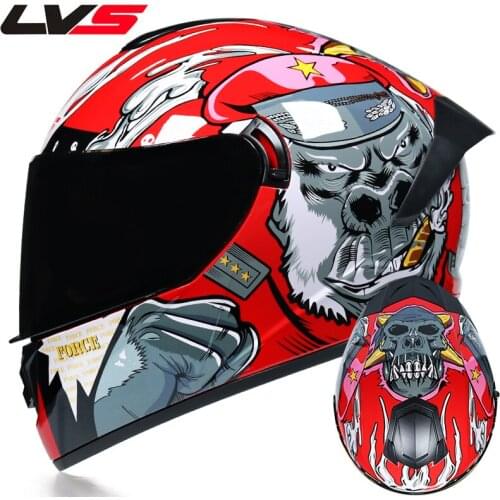 2021 Full Face Motorcycle Helmet with Dual Lens Stylish Fast Release Racing Helmet DOT Approved