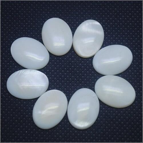 30PCS Wholesale Natural mother of pearl cabochons shell cabochons women bracelets making oval shapes 15x20mm 18x25mm 20x30mm