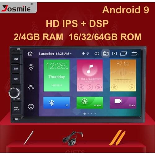 2 din Android 9.0 Car Radio Head Unit For Nissan Xtrail Note Qashqai Almera Universal Multimedia Audio GPS Navigation Stereo 4GB