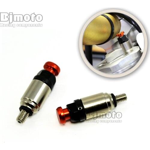 Bjmoto Motorcycle Bike CNC Aluminum Fork Air Pressure Bleeder Valves for with M4x0.8 Front Fork screws moto free shipping