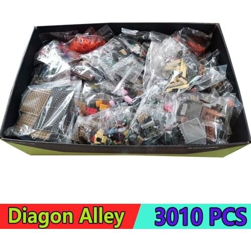 Big Movie Magic Diagon Alley With Mini Figures Buidling Blocks 20007 19015 75978 5544Pcs Bricks Kids Education Toy Gifts