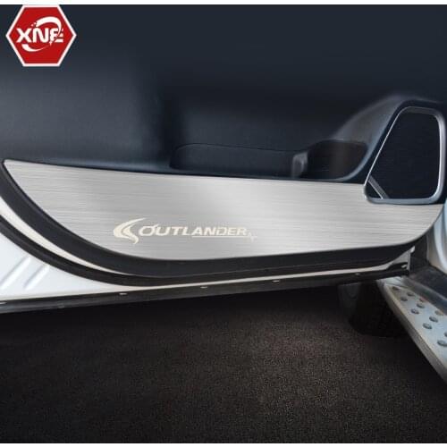 For Mitsubishi Outlander 2013-2018 4pcs/set Stainless Steel Decorative Door Anti-kick Panel Decorative Car Sticker Accessories