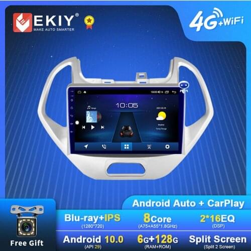 EKIY Android Car Radio For Ford FIGO 2019 - 2020 Navigation GPS 1280*720 IPS DSP Carplay Multimedia Video Player Auto Stereo DVD