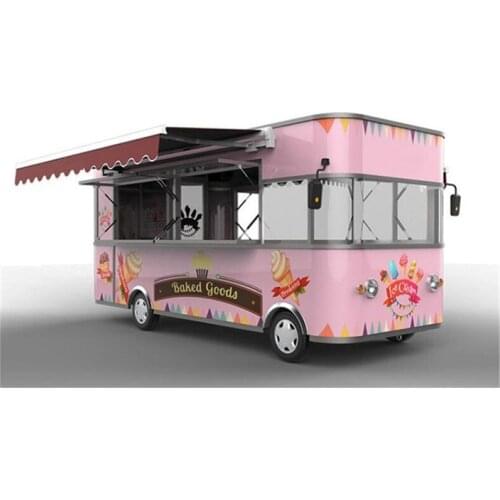 4.2M Length Electric Fast Food Truck Fried Chicken Snack Cart For Street Sale