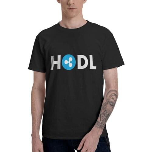 Ripple XRP HODL Crypto To The Moon T Shirt Men Short Sleeve 100% Cotton T-shirts Bitcoin Tees Top Harajuku Tshirt Top Gift