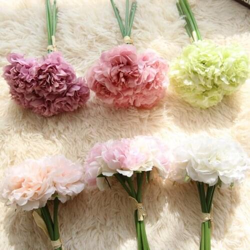 5Pcs Artificial Decorative Peony Simulation Flower Bouquet DIY Silk Flowers for Home Wedding Decoration Craft