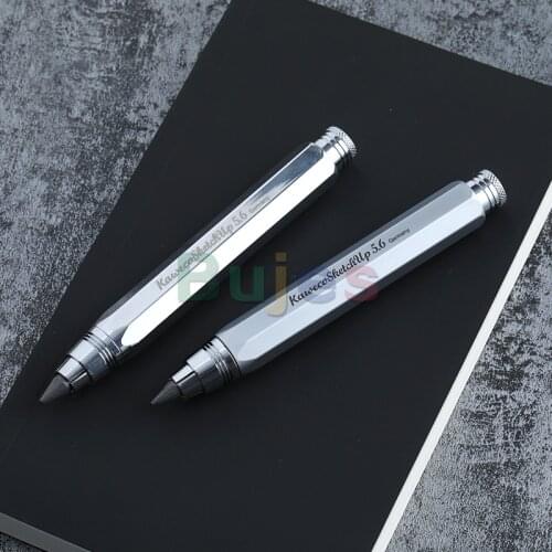 Kaweco Sketch UP Mechanical Pencil in Satine Chrome,5.6mm,classic octagonal body shape, high-quality brass or aluminum