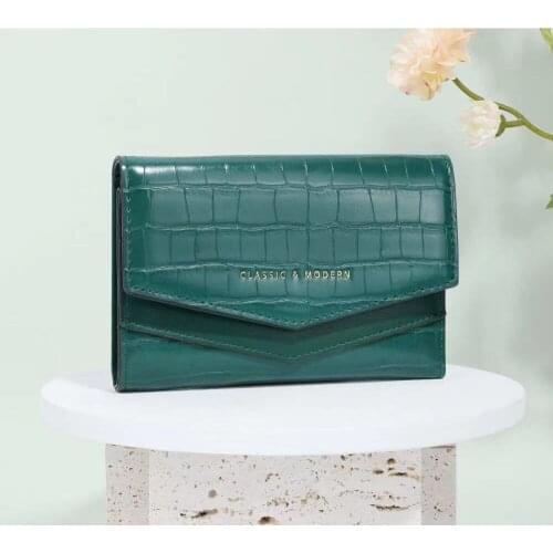 Small Womens Wallet Female Crocodile Pattern Zipper Coin Purses Luxury Designer Card Holder Clutch Ladies Money Bags Handbags