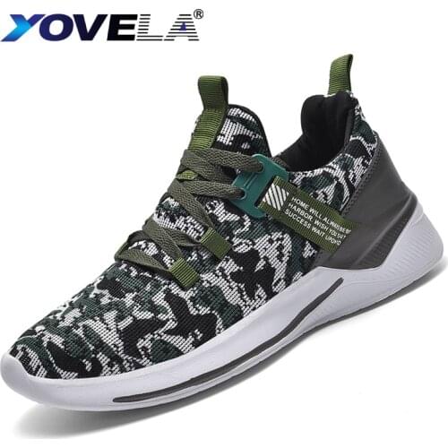 Summer Fashion Camouflage Men Sneakers Shoes Breathable Slip Mesh Casual Flats Shoes Men Lace Up Leisure shoes Plus Size 39-46