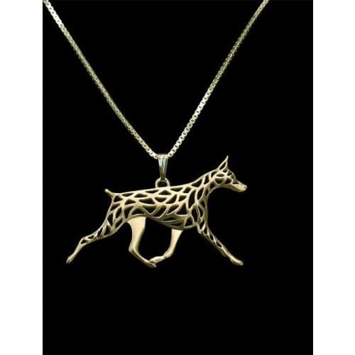 Fashion Newest Handmade Doberman movement Necklace for women choker pendant Dog charm Jewelry Pet Lovers Gift