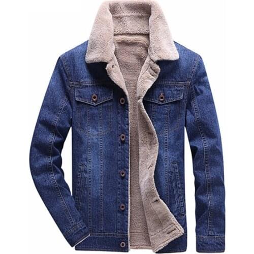 Mens Denim Jacket New Casual Thicken Coat Autumn Winter Vintage Warm Mens Jeans Jackets Jaqueta De Masculina M-4XL