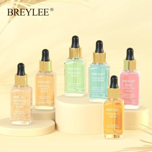 BREYLEE Serum Set Hyaluronic Acid Vitamin C Serum Retinol Rose Whitening Moisturizing Essence Pore Reducer Anti-Aging Skin Care