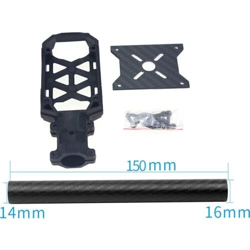 DIY Quadcopter 16mm Clamp Type Motor Mount Plate Holder with 16MM*14MM*150MM 3K Carbon Fiber Tube for 4-axle Aircraft RC Drone